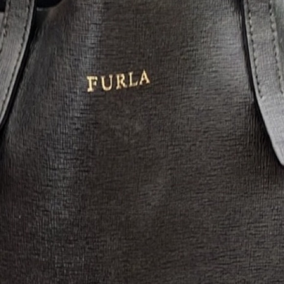 Furla Sally Black Leather Tote Bag with Double Handles - Picture 7 of 9